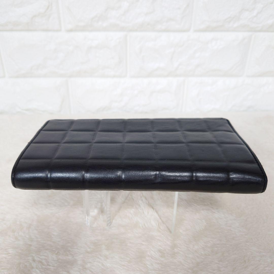 【希少】CHANEL シャネル チョコバー 三つ折り長財布 ブラック