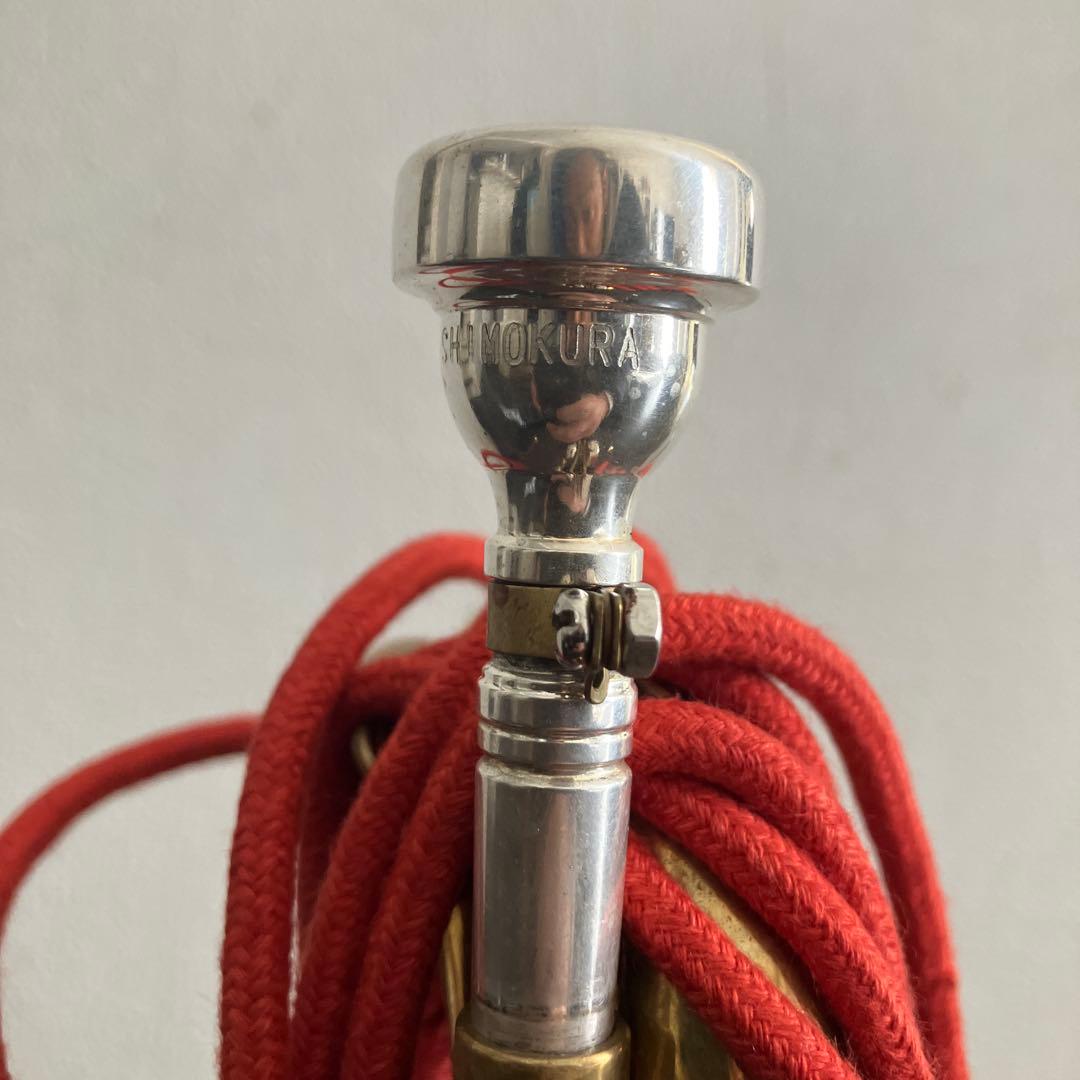 自衛隊用三巻式信号らっぱ　ケース付き