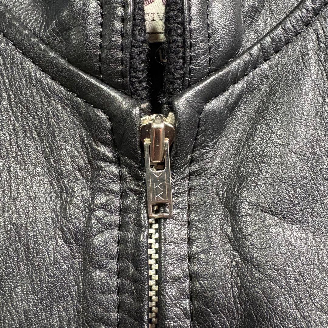 vintage レザージャケット　ブルゾン　ma-1 短丈　本革オールレザー