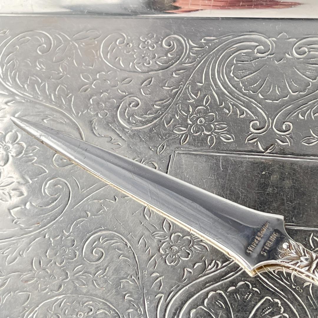 【S.Kirk & Son】【純銀】レターナイフ 花々が彩る スターリング