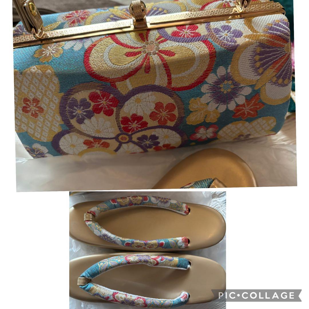 振袖フルセット袴のセット　成人式　帯揚げ帯締め　袋帯　重ね襟　草履バッグ　髪飾り