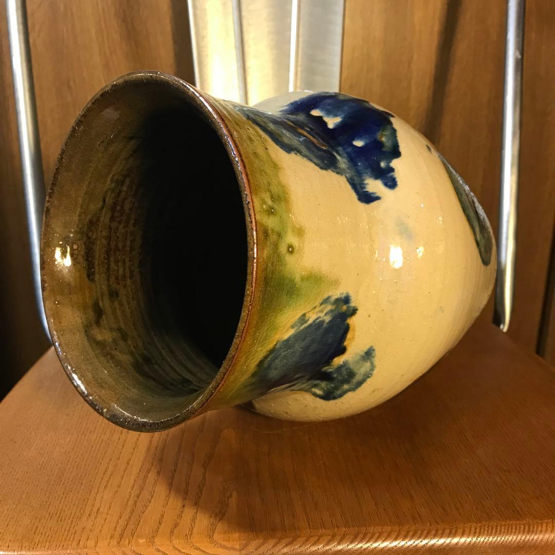 壷屋焼　北窯　やちむん　山田真萬　読谷山焼　花瓶　壷　沖縄　伝統工芸