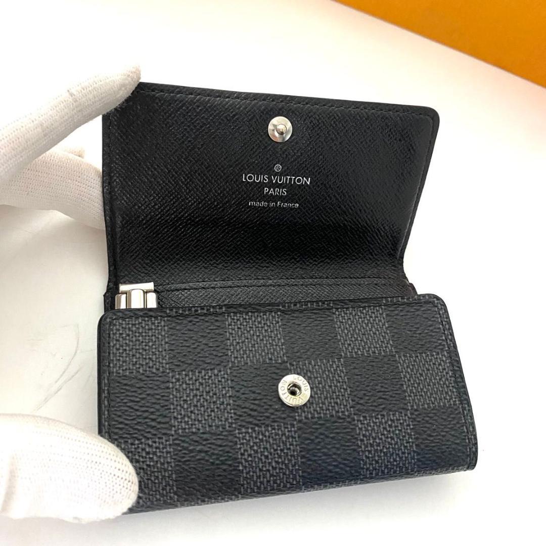 ルイ ヴィトン◎ミュルティクレ6 ダミエ グラフィット キーケース　6連 黒