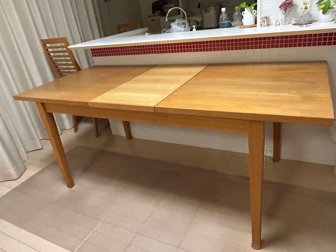 専用　エクステンションダイニングテーブル　天然木　simple style 引取