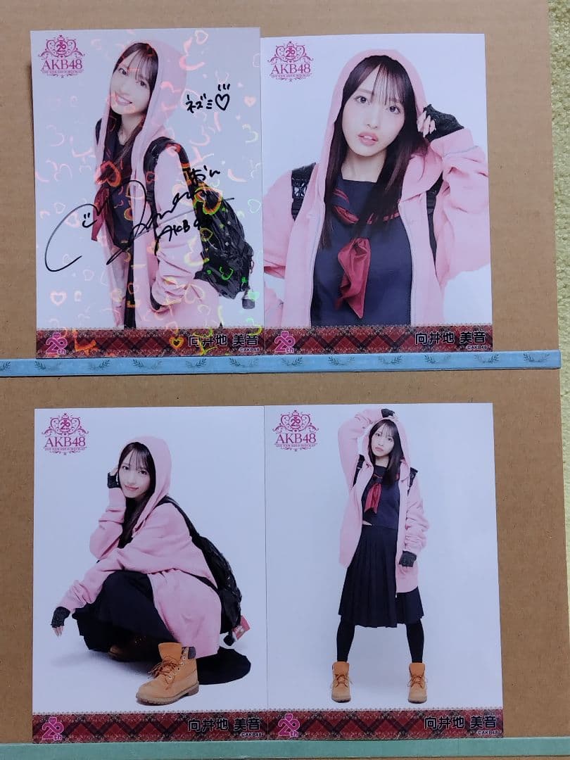 AKB48向井地美音 直筆サイン入り20th日本武道館ランダム生写真コンプリート