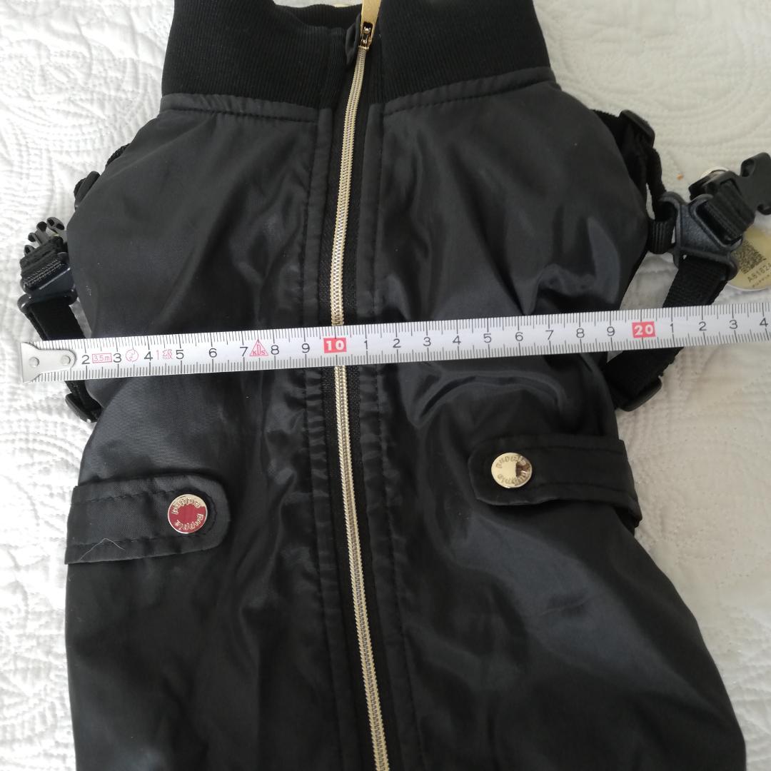 PUPPIA ハーネス一体型 背中開き 防寒 ジャンプスーツ 裏地フリースM