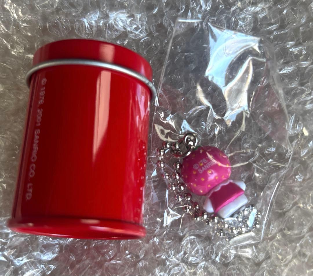 サンリオ コレクターズマスコット缶入り　ハローキティ　ミニ缶　いちご　1個限り