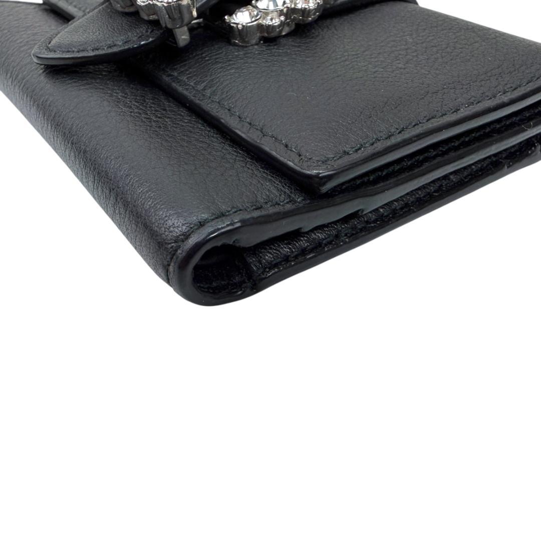 JIMMY CHOO 三つ折り財布 コンパクトウォレット CHERI ビジュー