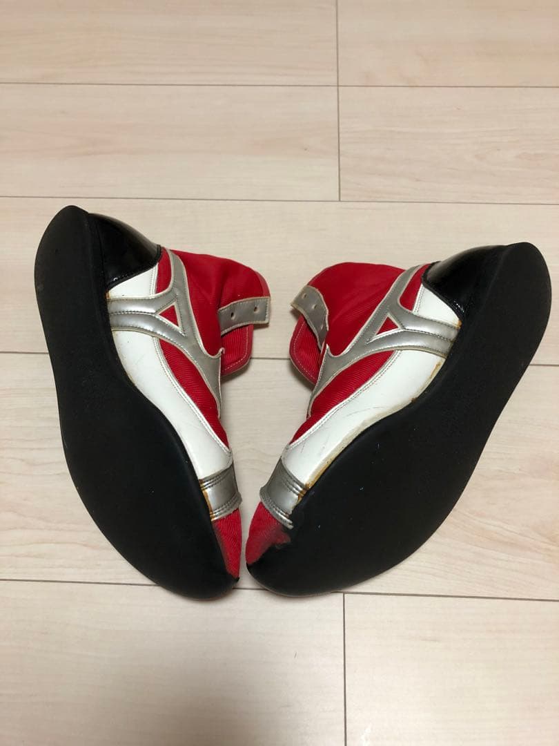 Mizuno ボクシングシューズ レッド ローカット 25.5㎝