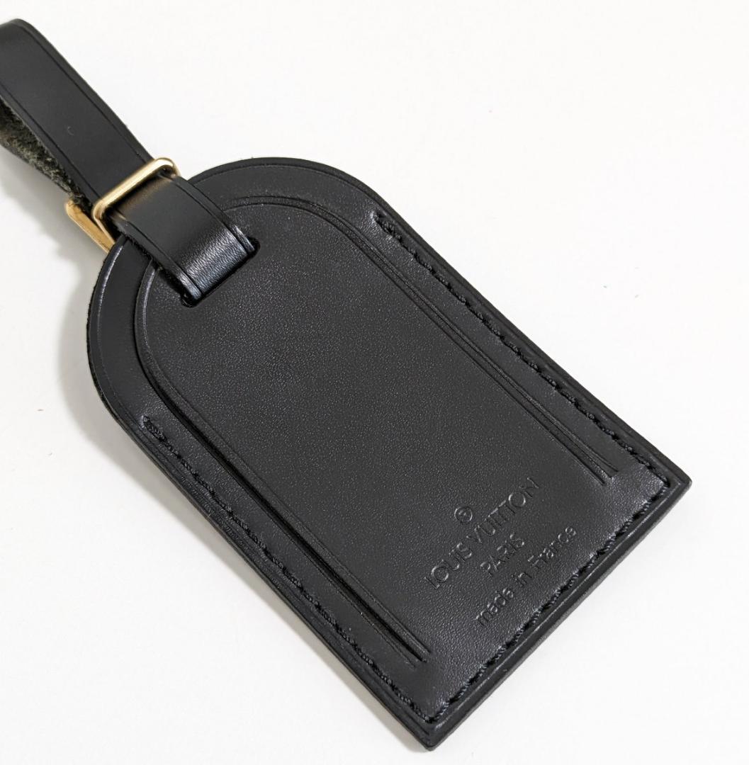ルイヴィトン ネームタグ ポワニエ セット ブラック×ゴールド レザー
