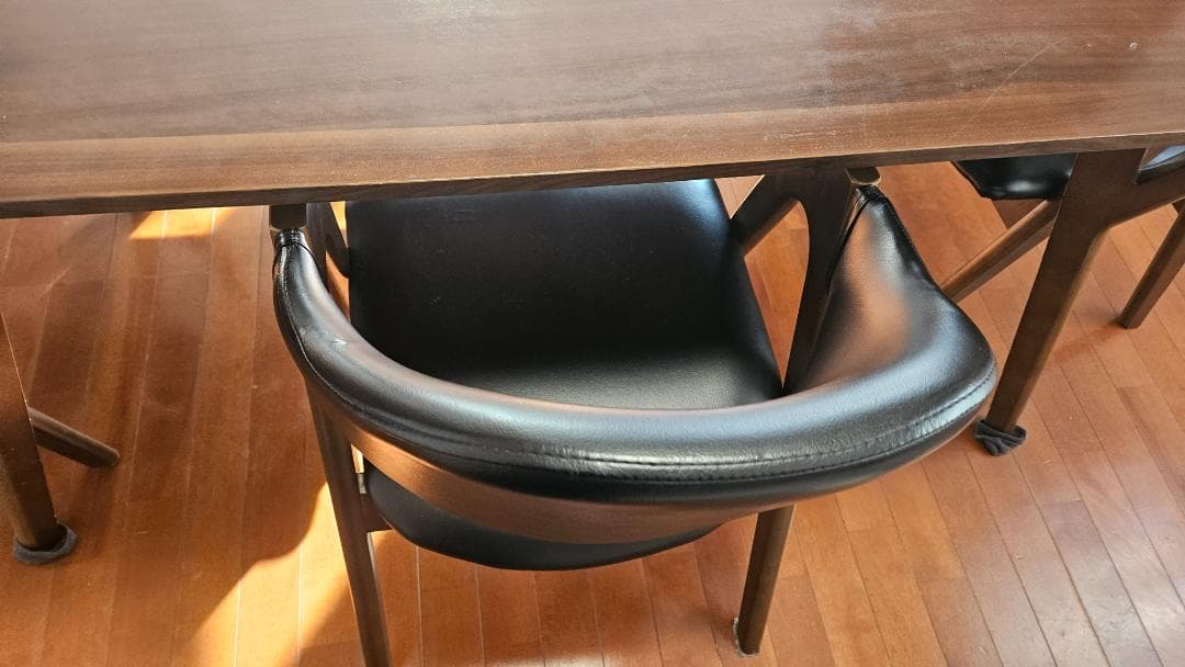 【関家具製】【岐阜引取】ダイニング5点セット4人掛けテーブルアームチェア