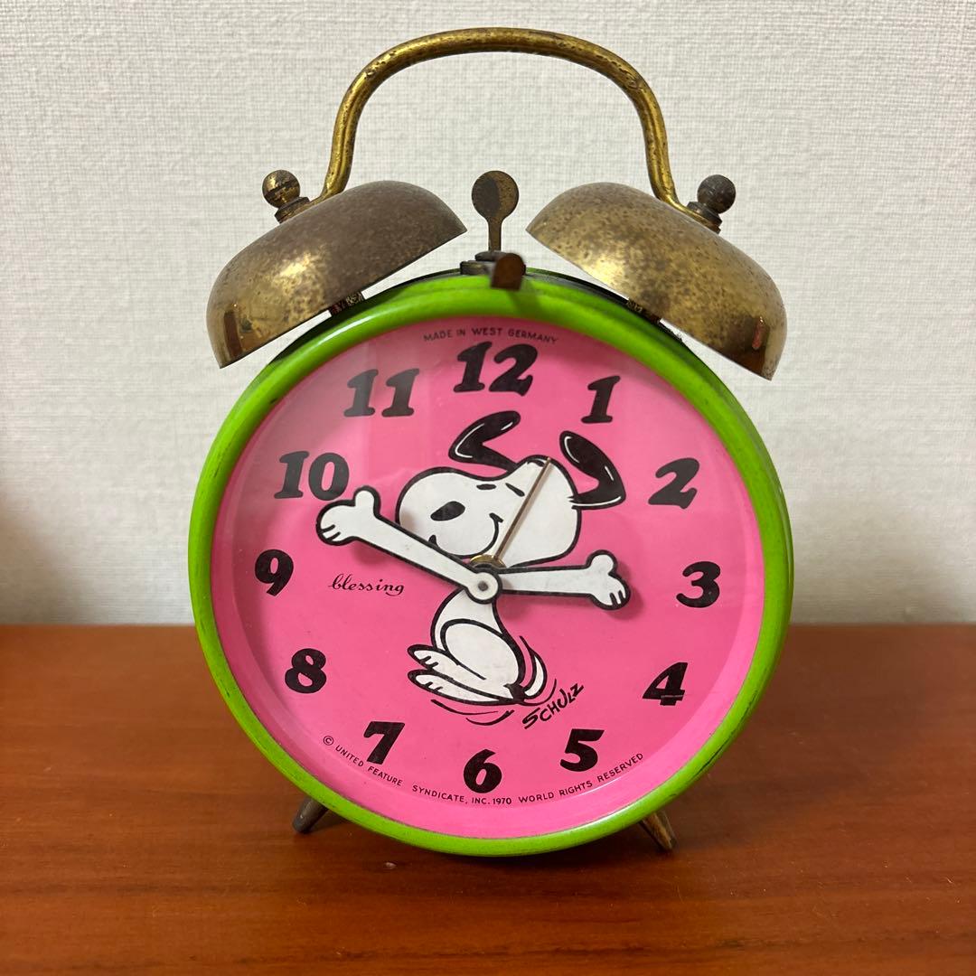 スヌーピー　時計　目覚まし　レア　ヴィンテージ　③