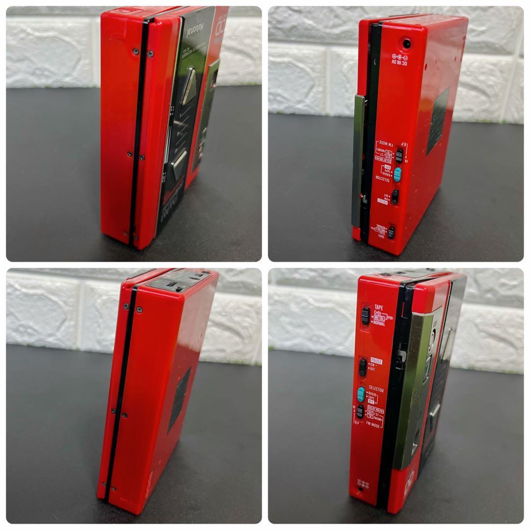 昭和レトロ 入手困難 ナショナル RX-S41 レッド カセットレコーダー 現状