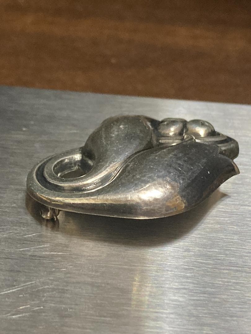 美品 ジョージジェンセン ブローチ スズラン 100C