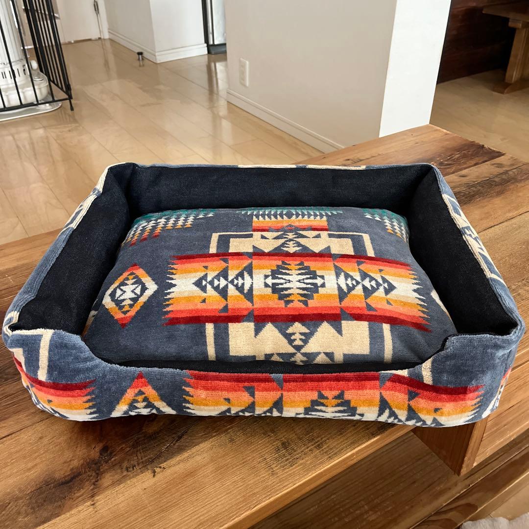 ペットベッド　ハンドメイド465 ペンドルトンリメイク　猫ベッド　犬ベッド