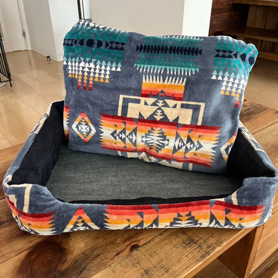 ペットベッド　ハンドメイド465 ペンドルトンリメイク　猫ベッド　犬ベッド