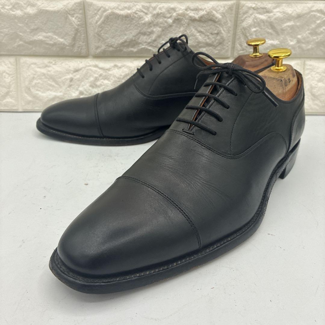 【良品】スコッチグレイン ストレートチップ 25.5 0286 ビジネス 黒