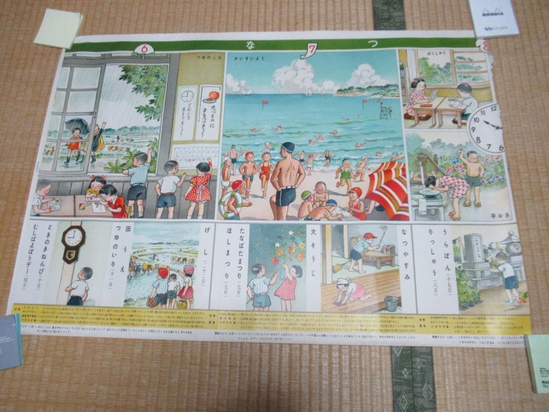 希少 昭和35年発行 小学校教材◆大阪集画堂 文部省社会・理科『せいかつこよみ』