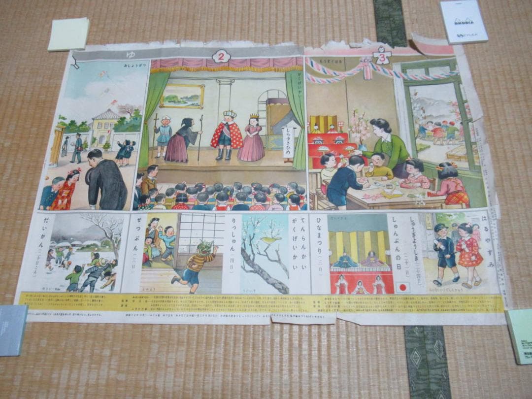 希少 昭和35年発行 小学校教材◆大阪集画堂 文部省社会・理科『せいかつこよみ』