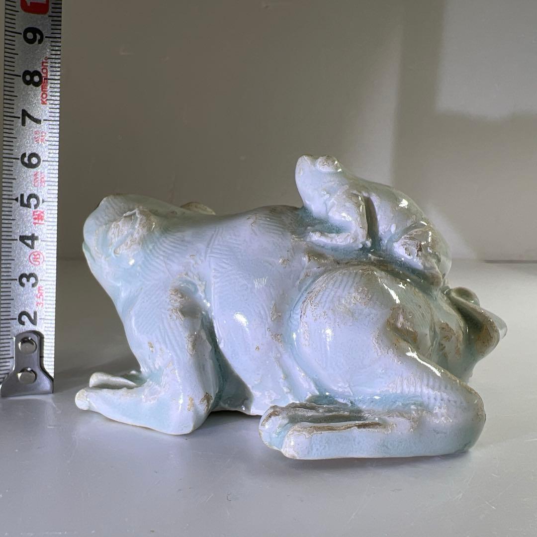 中国宋時代　影青カエル水滴　幅約11㎝　東Y7-0715⭐︎2F タエサ