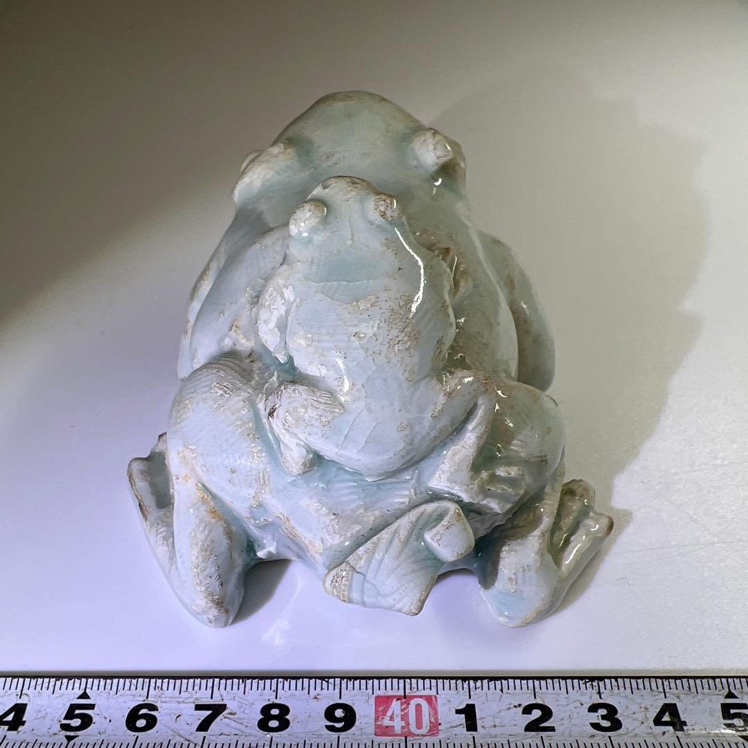 中国宋時代　影青カエル水滴　幅約11㎝　東Y7-0715⭐︎2F タエサ