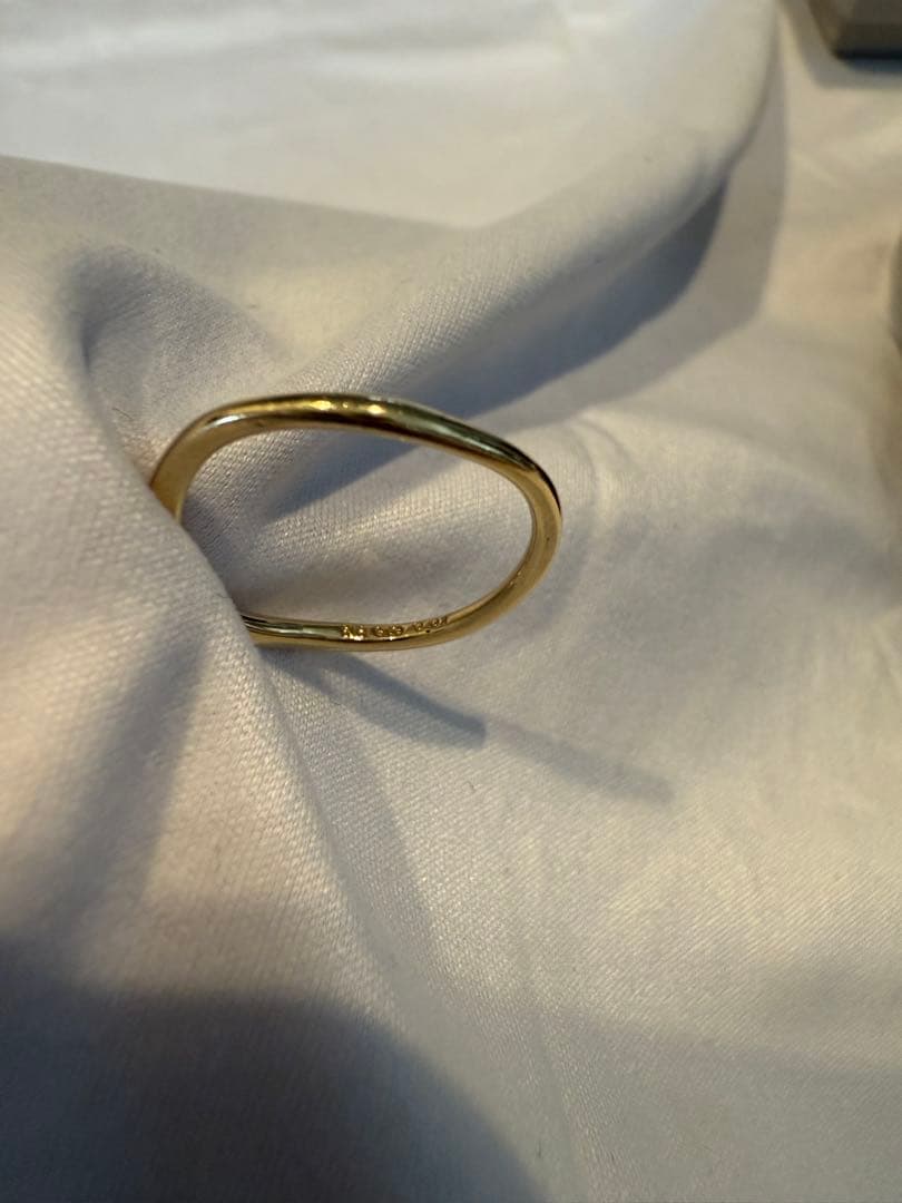 【タイムセール】ete K18 シンプル ゴールドリング