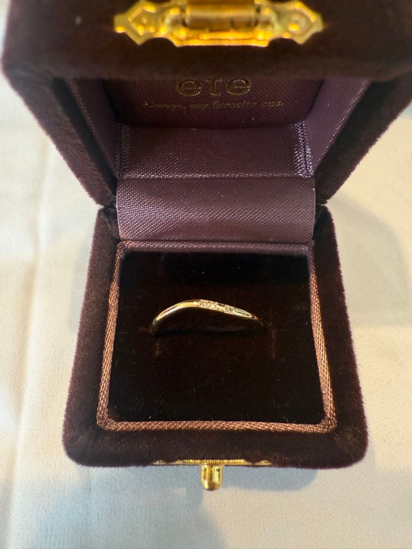 【タイムセール】ete K18 シンプル ゴールドリング