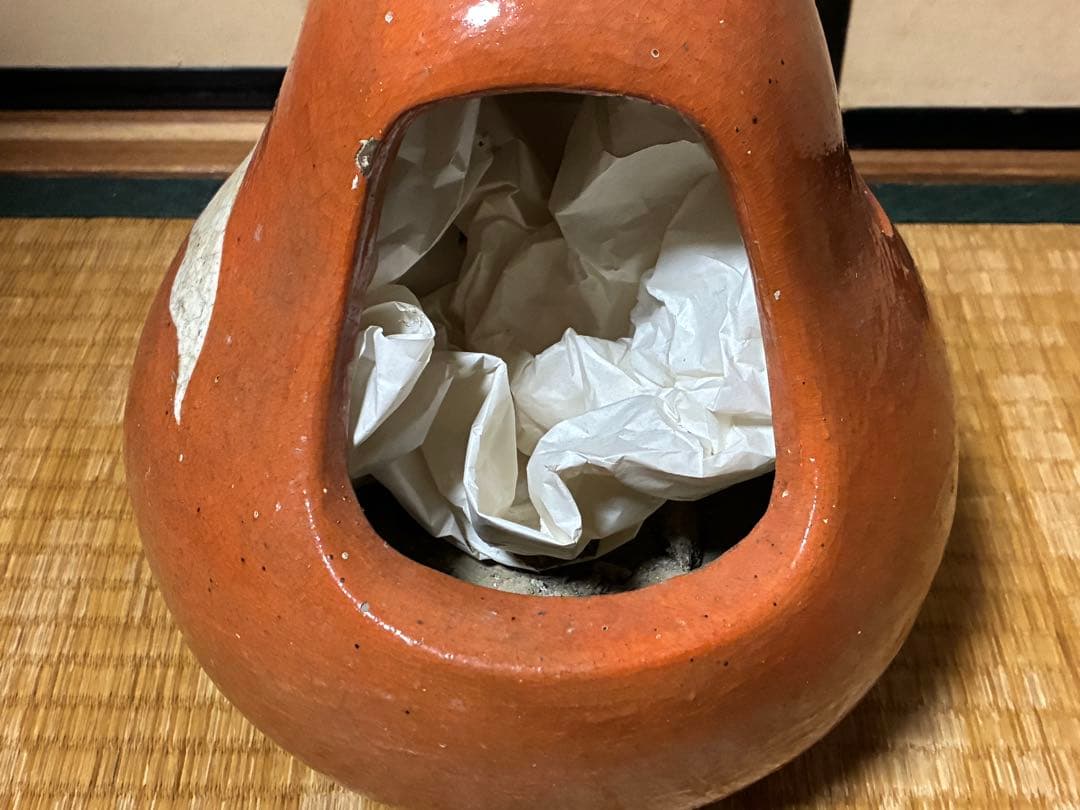 古陶器 おかめ 手炙り 火鉢 在名 時代物