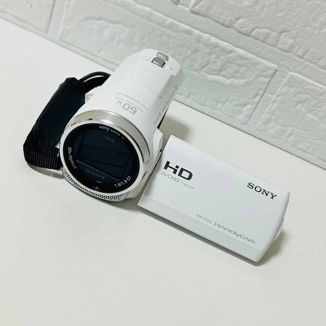 【未使用級】SONY HDR-CX680 ビデオカメラ ホワイト 別途購入品あり