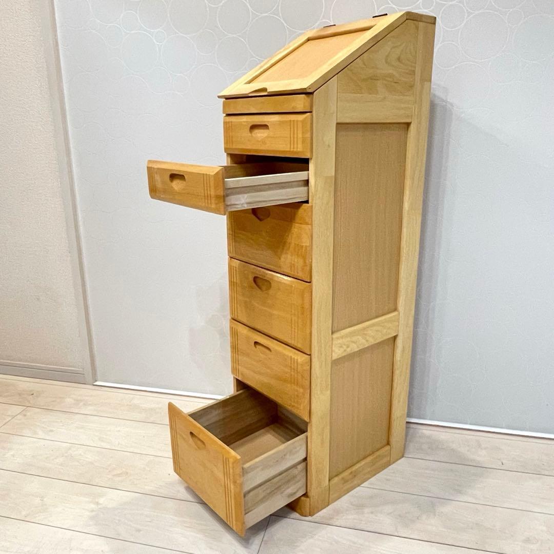 Simple Life 天然木 スリムドレッサーチェスト カントリー 収納家具