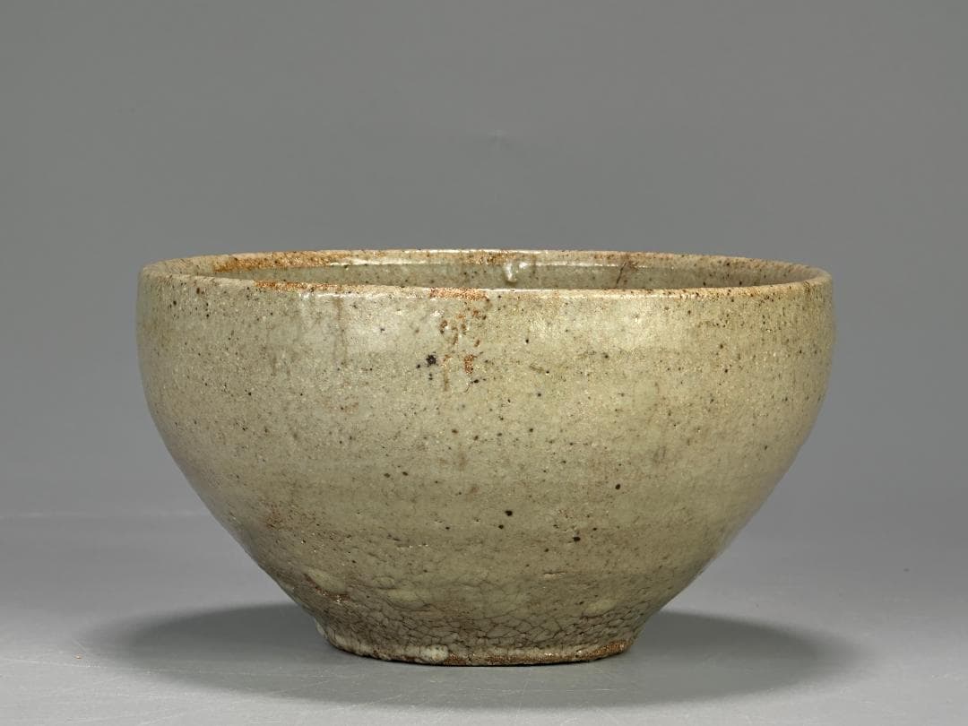 朝鮮古美術　李朝時代　茶道具　茶碗　白磁　貫入 時代　古物　韓国美術　旧蔵供箱