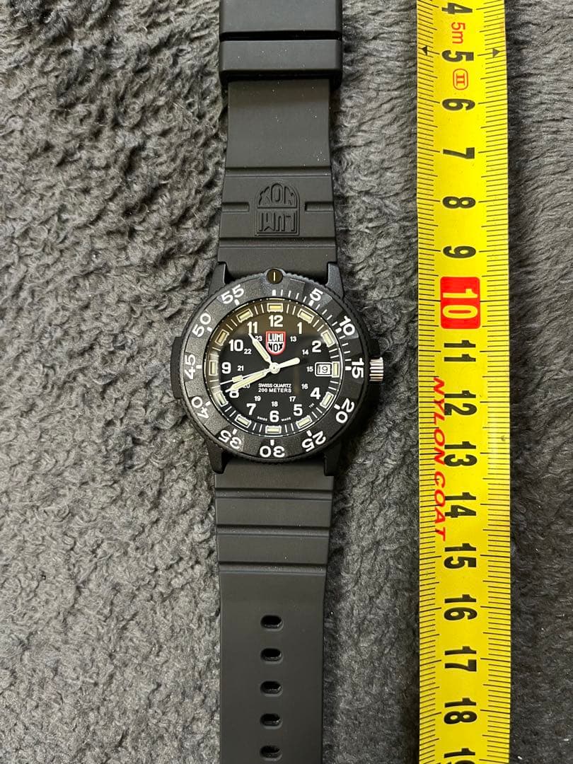 セイ　Luminox ラバーベルト時計 ブラック 200m防水