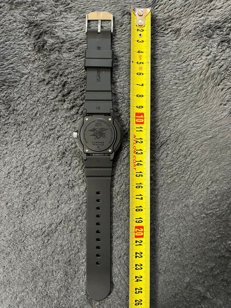 セイ　Luminox ラバーベルト時計 ブラック 200m防水