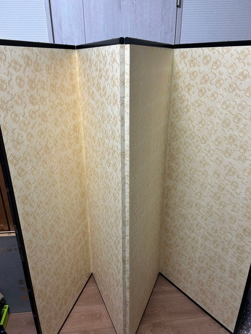 茶道具 水屋屏風 屏風 4枚折 間仕切