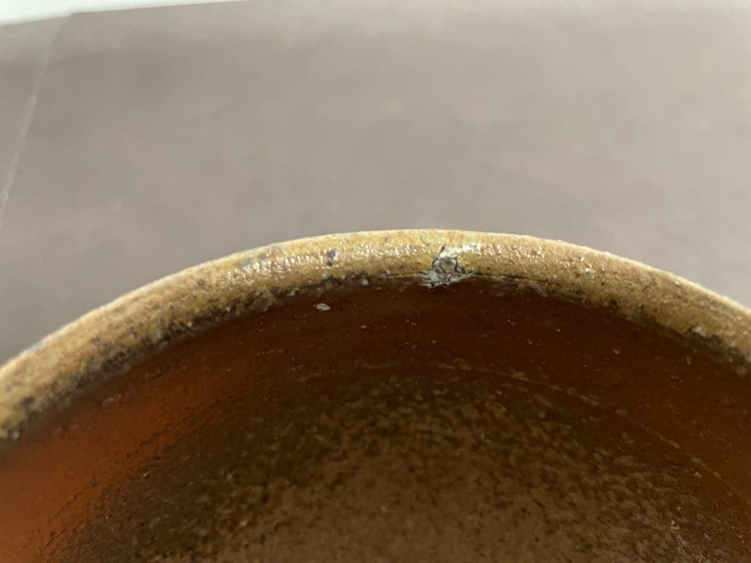 藤原建　備前緋襷茶盌　共箱　栞　備前焼　茶碗　茶道具