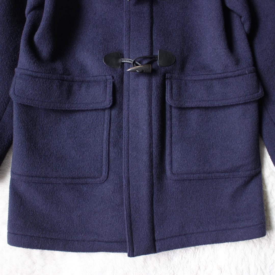 バーバリーチルドレン ダッフルコート 14Y ノバチェック フード ネイビー