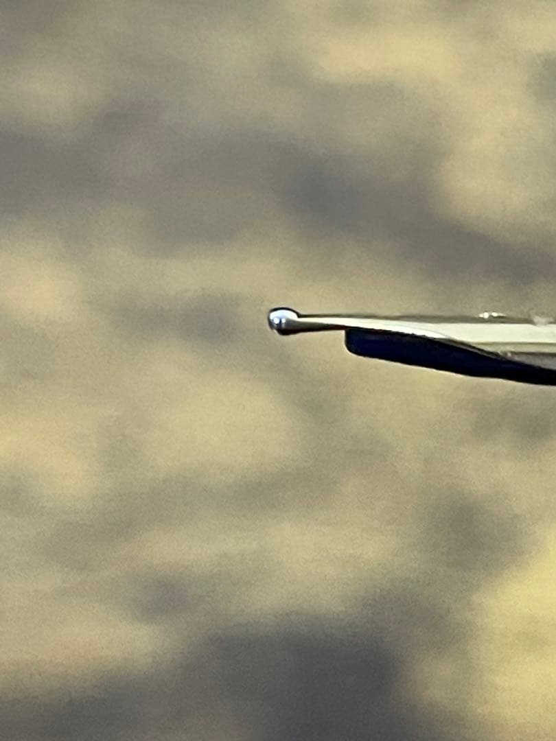 未使用に近い　シール付き　18金　ゴールド　中字　キャップレス　万年筆　備品付き