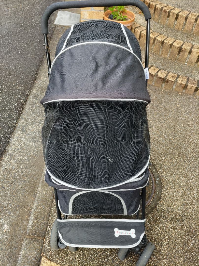 ブラック 犬用ペットカート 折りたたみ式