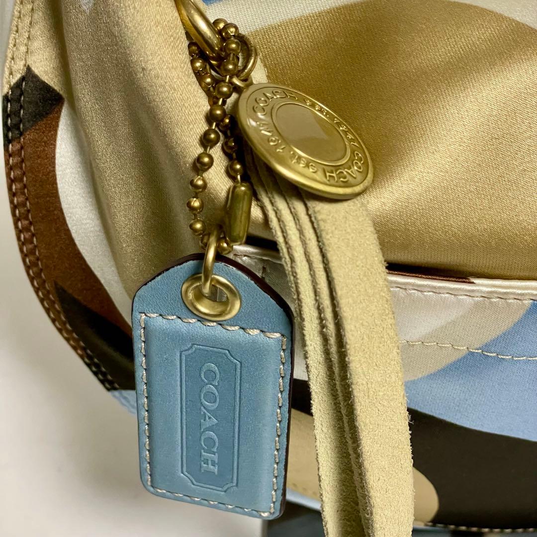 バッグ Coach Satin Canvas Hobo Shoulder 10105