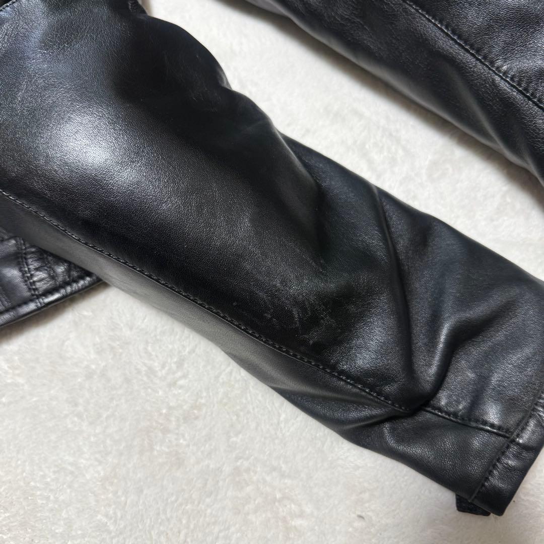 美品　SPIDI レザージャケット ライダース ブラック 黒 M