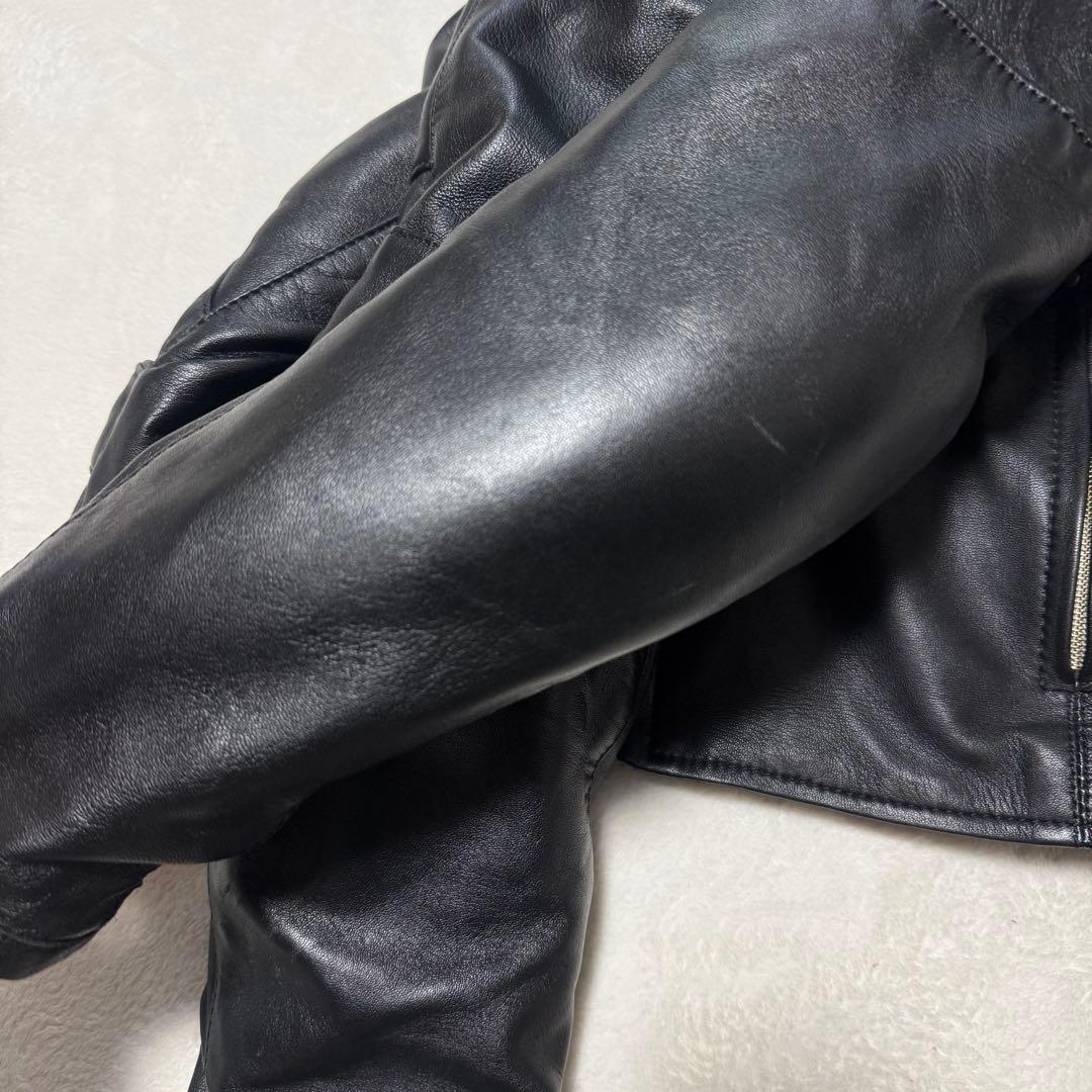 美品　SPIDI レザージャケット ライダース ブラック 黒 M