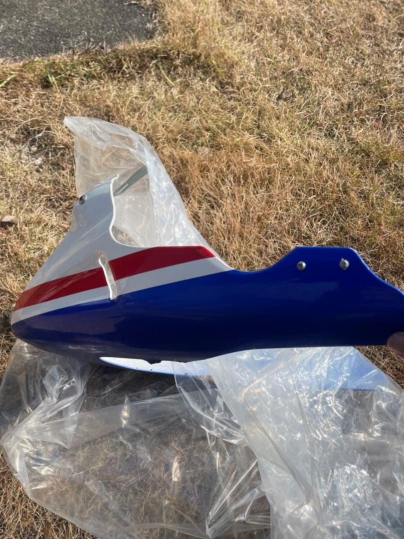 アンダーカウル CB400SF CBX400 ジェイド青白トリコロール　加工済み