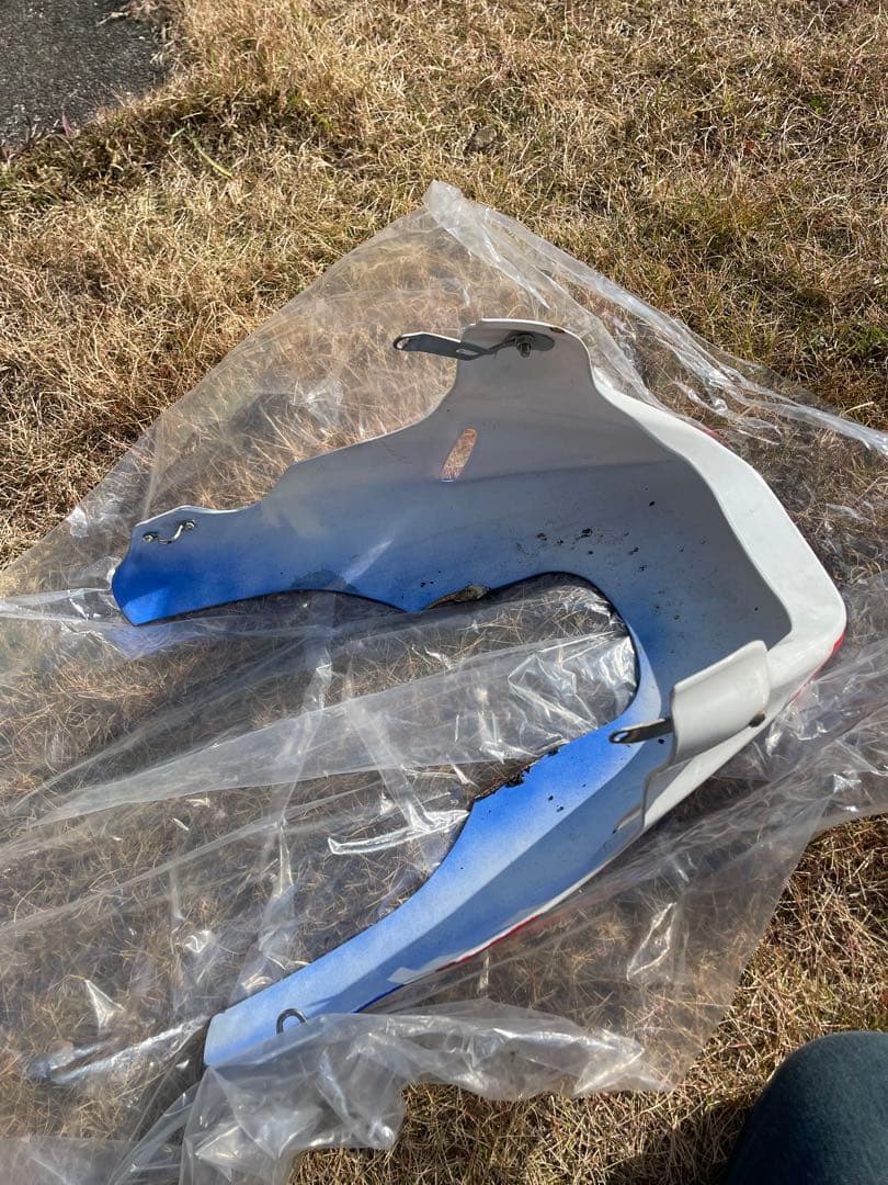 アンダーカウル CB400SF CBX400 ジェイド青白トリコロール　加工済み