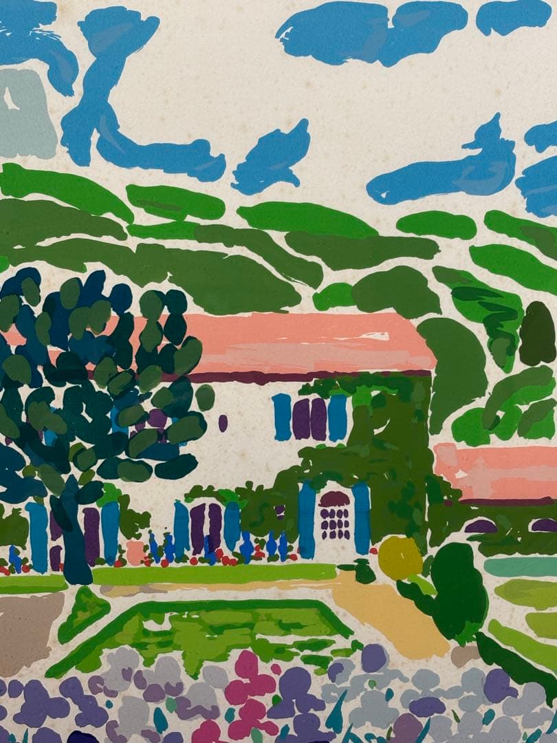 真作　ジョン・ボッチ プログアンスの風景リトグラフ176/275 大判