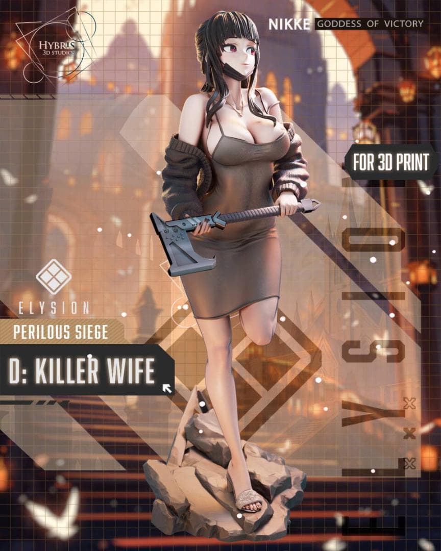 1/7ガレージキット NIKKE D：キラーワイフ 未塗装未組立 勝利の女神ニケ