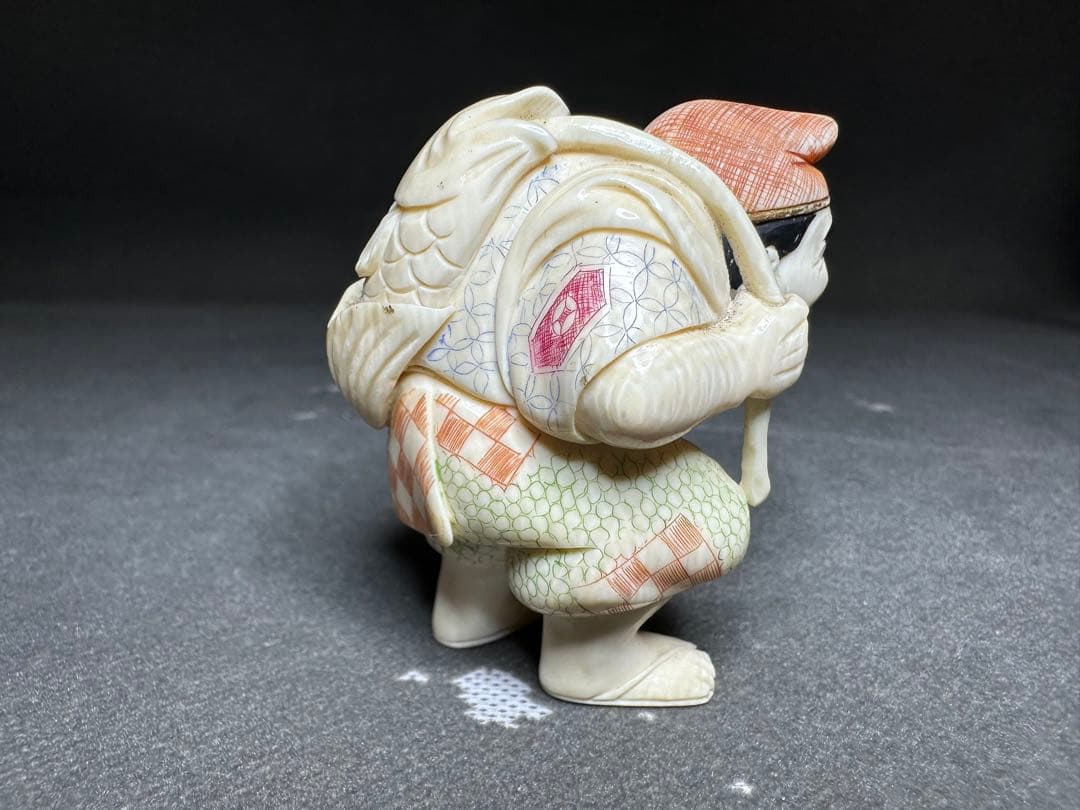 極上　七福神　置物　根付　印籠　天然素材　アンティーク　骨董　飾り物　古美術品