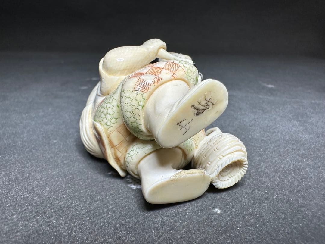 極上　七福神　置物　根付　印籠　天然素材　アンティーク　骨董　飾り物　古美術品