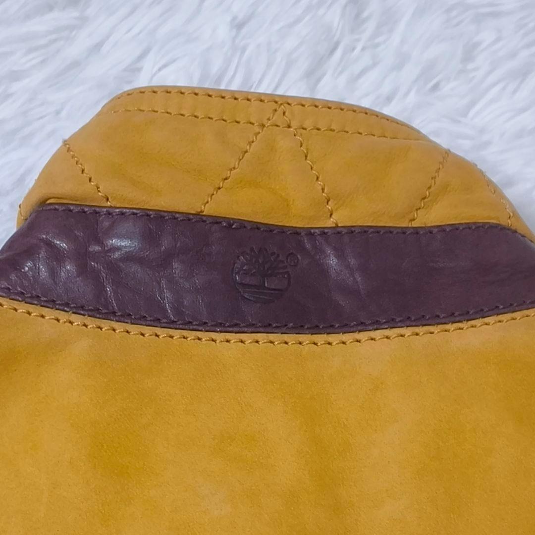 美品 Timberland レザー ブルゾン ジャケット マスタード M
