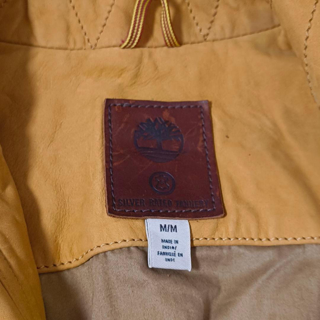 美品 Timberland レザー ブルゾン ジャケット マスタード M
