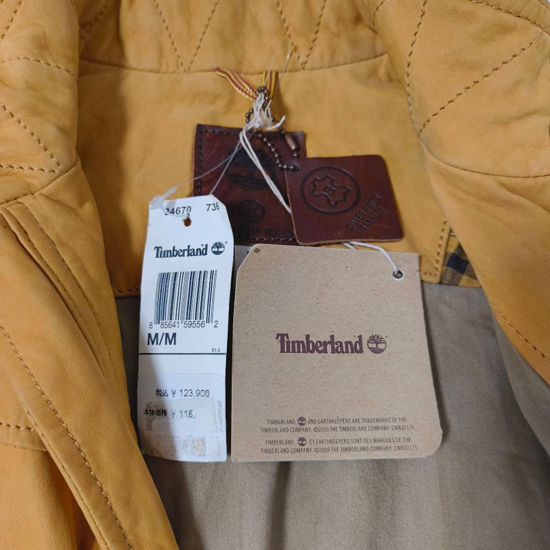 美品 Timberland レザー ブルゾン ジャケット マスタード M